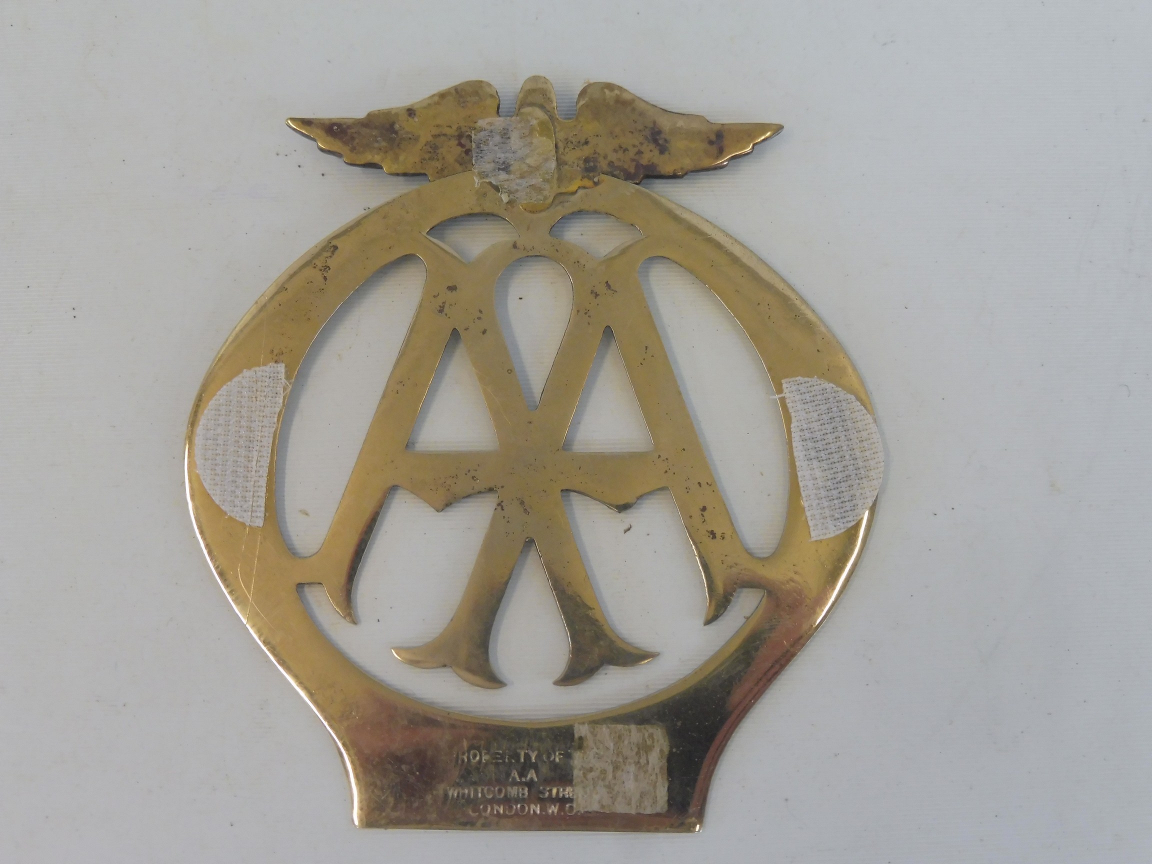 An AA Motorcycle type 4 badge, stamped 747233, May 1928-Feb 1929, nickel. - Image 2 of 2