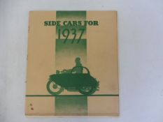 Side Cars for 1937 - a Watsonian sidecars sales brochure.
