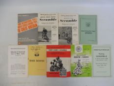 A selection of moto cross, scrambles and autocross programmes, Bristol Motor Cycle Club, Old Sodbury