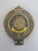 An Auto-Cycle Union R.A.C. Associate badge with enamel date of 1923-24, stamped 90959, marked B'