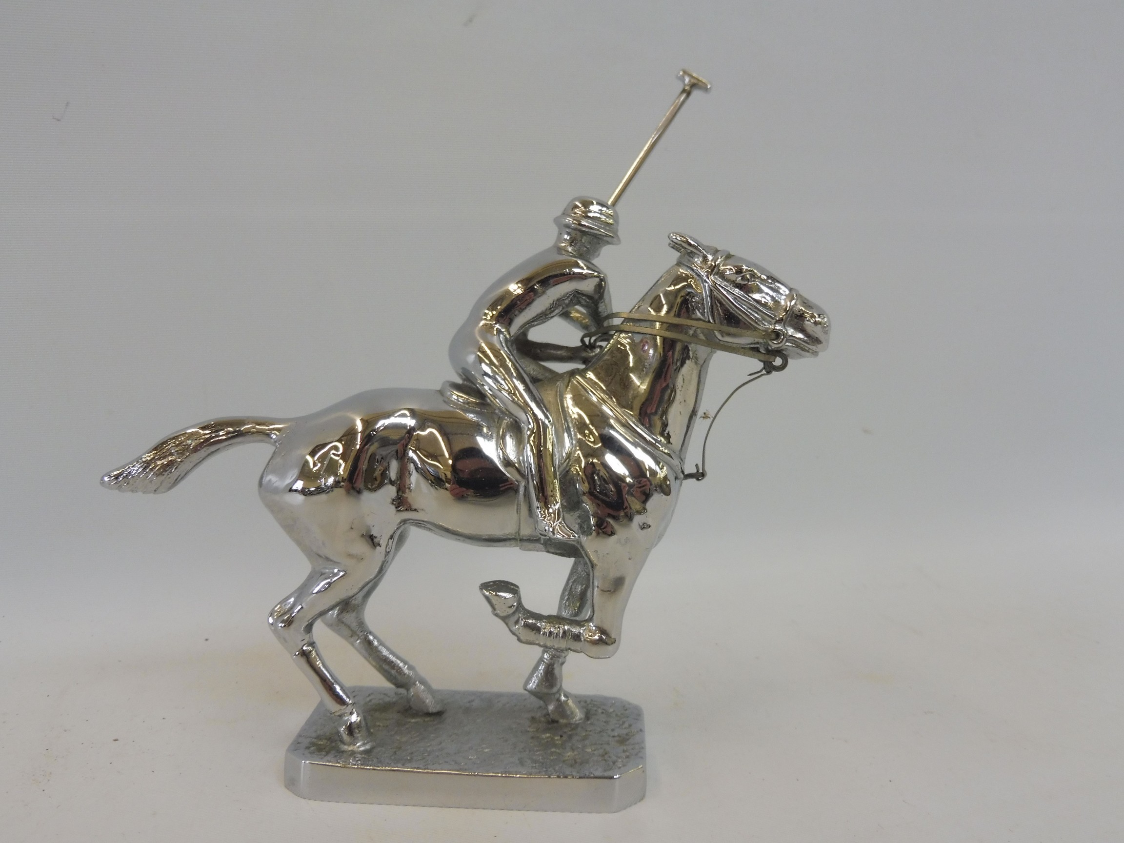 Lejeune - a well detailed accessory mascot in the form of a polo player in action, stamped - Image 3 of 4