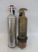 Two RAC Pyrene fire extinguishers, both on brackets.