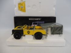 A boxed Minichamps ltd edition model of a Land Rover AA Road Service 1948.