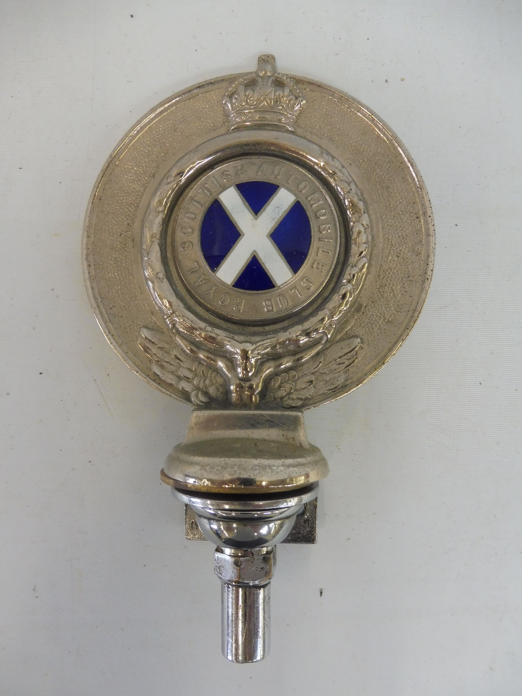 A Royal Scottish Automobile Club RAC Associate Club badge, unusually without any wording or laurel