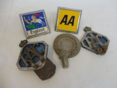 A selection of mixed motoring badges, RAC, AA etc.