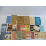 A collection of early cycling related ephemera and booklets including early maps, touring guides