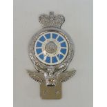 A rare Royal Automobile Club 1953 prototype badge, illustrated on page 87 of 'British Car Badges'.