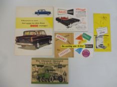 A small group of ephemera, including a Chevrolet brochure, Ford brochures etc.
