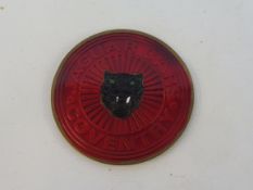 An unusual Jaguar Cars of Coventry circular badge, 3" diameter.