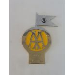 An AA large version committee badge, type 3A, stamped OC3, produced 1951-1966, chrome plated