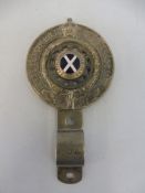 A Royal Scottish Automobile Club RAC Associate Type 2 (SACU 1) badge, produced 1913-1918, nickel