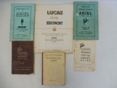 A selection of mixed motoring books related to Ariel motorcycles including an Ariel gearbox type '
