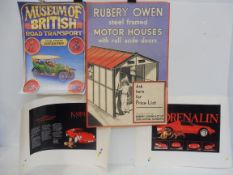 A Rubery Owen steel framed Motor Howes pictorial advertising poster, 20 x 30", a Museum of British