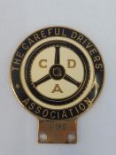 A Careful Drivers' Association enamel car badge by Fattorini, stamped 995.