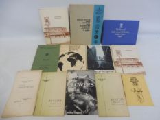A small selection of Rolls-Royce and Bentley literature including a book of 'Service Facilities'