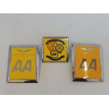 Two AA committee member badges, types 1 & 2, the first 1966-67, the second 1967-1980s, plus an AA