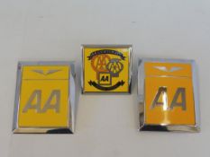 Two AA committee member badges, types 1 & 2, the first 1966-67, the second 1967-1980s, plus an AA