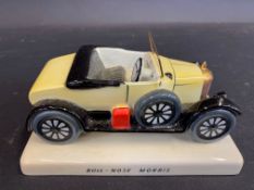 A Carltonware porcelain model of a Morris Bullnose, boxed.