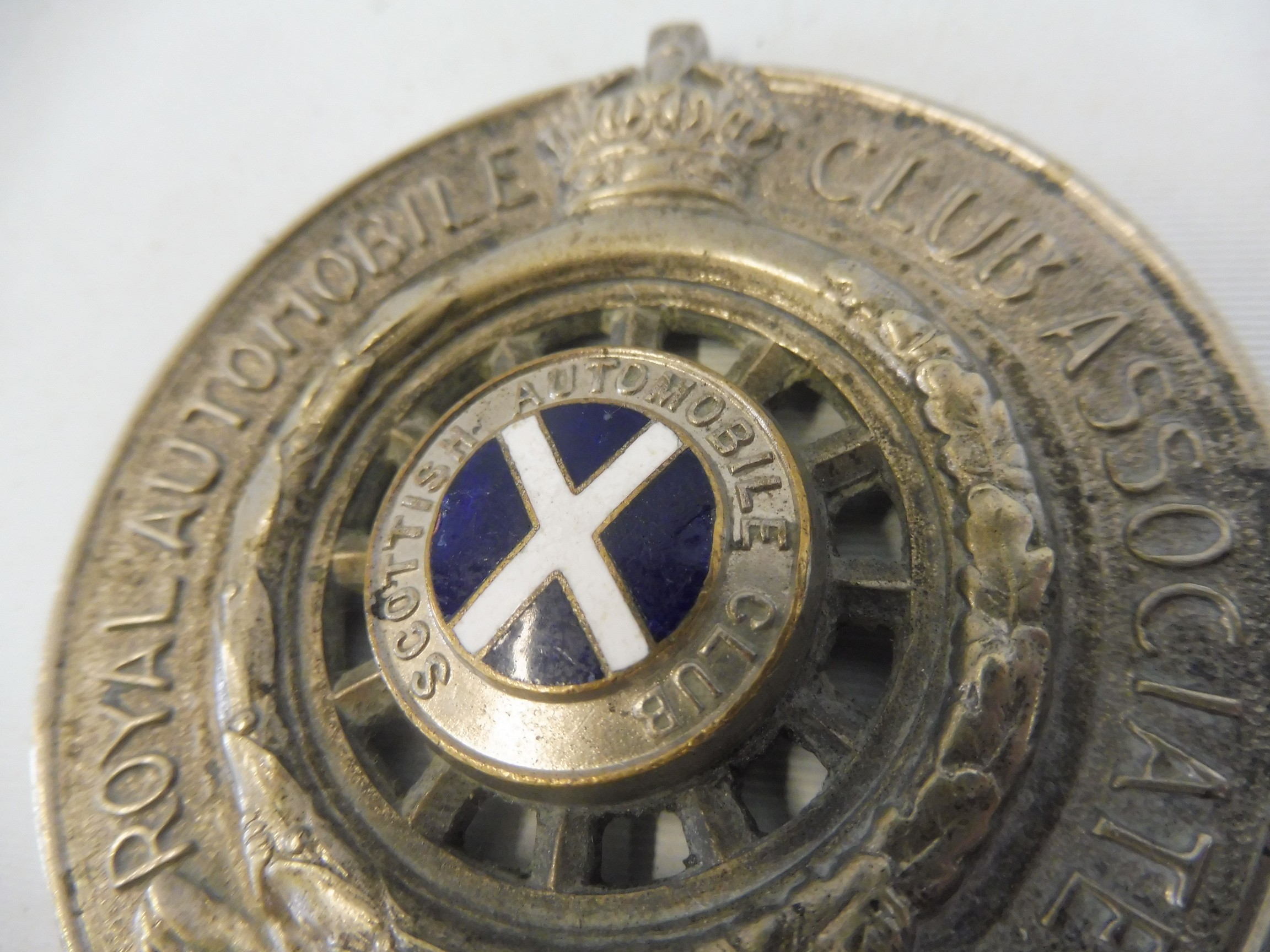 A Royal Scottish Automobile Club RAC Associate Type 2 (SACU 1) badge, produced 1913-1918, nickel - Image 2 of 4