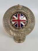 A Royal Automobile Club Associate motorcycle badge with excellent enamel union jack centre no.