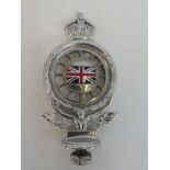 A small Royal Automobile Club full member badge open crown version chrome plated brass with good