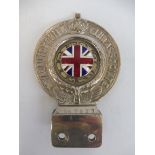 A large Royal Automobile Club Associate car badge with excellent enamel union jack centre, dashboard