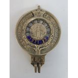 A Royal Automobile Club Associate Auto Cycle Union badge with enamel date of 1921-22, stamped 9794.