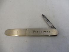 A Dennis Lorries advertising penknife.