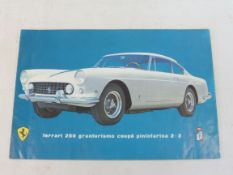 A rare Ferrari 250 Granturismo Coupe Pininfarina 2+2 sales brochure.