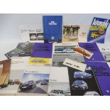 A quantity of German car brochures including Auto Union, BMW, Volkswagen etc.