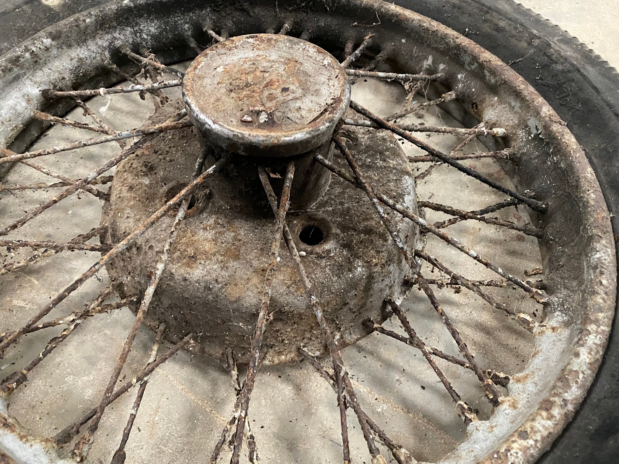 Two pre-war BSA car wire wheels. - Image 3 of 3