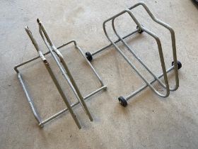 Two bicycle stands.