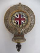 A Royal Automobile Club Associate car badge, worn nickel plated on brass, with good enamel union