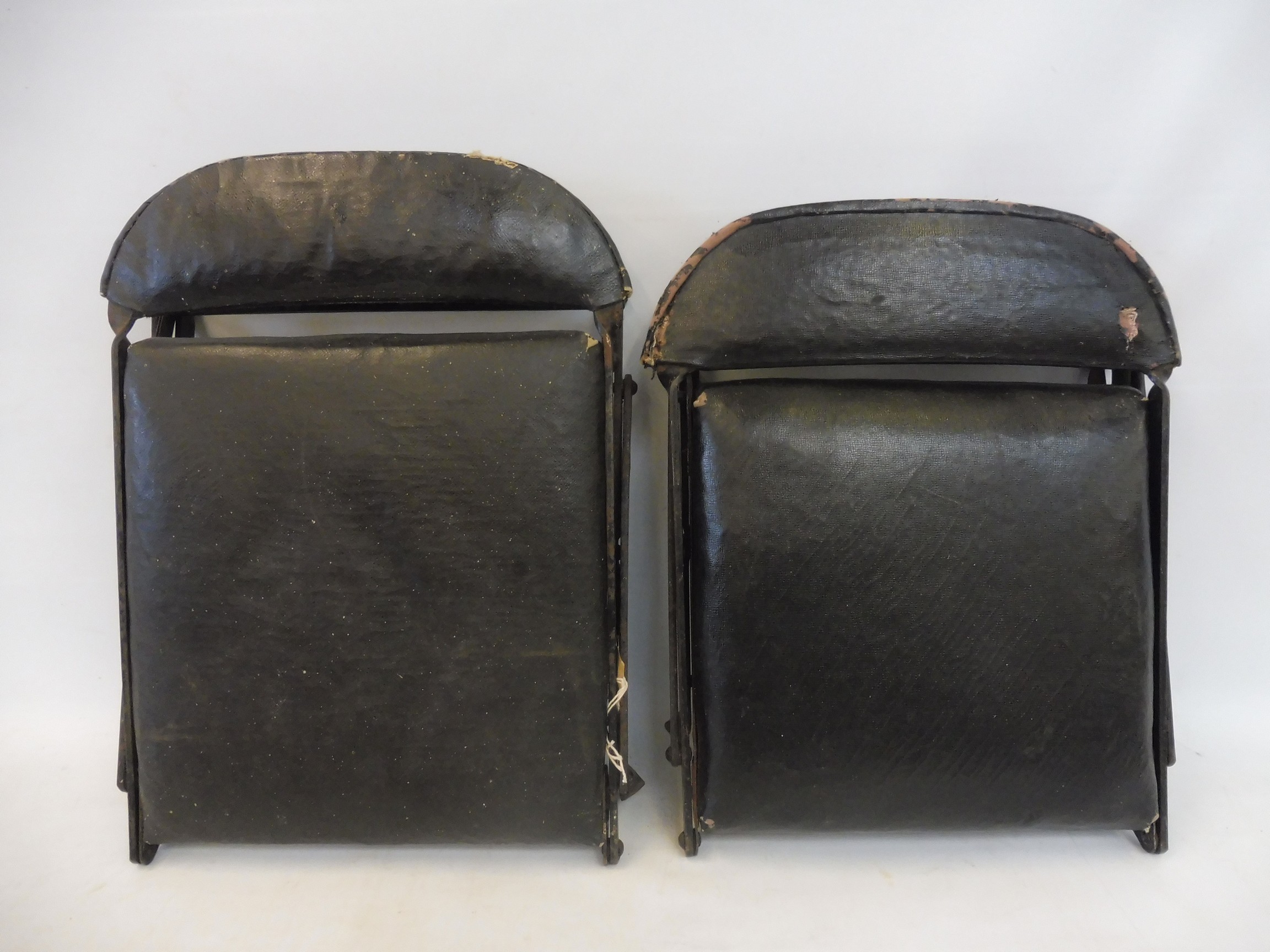 A pair of occasional seats, bearing label for Le Strap Auto. - Image 4 of 5