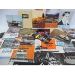 A quantity of British car brochures including Land Rover, Range Rover, Morris, Riley, Wolseley etc.