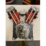 A Jap V twin LTOWZ 1000cc engine, sold with an original Morgan clutch, plus a modified clutch,