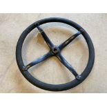 An original Ford Model T steering wheel, fully stamped Ford T-902-D2 A.