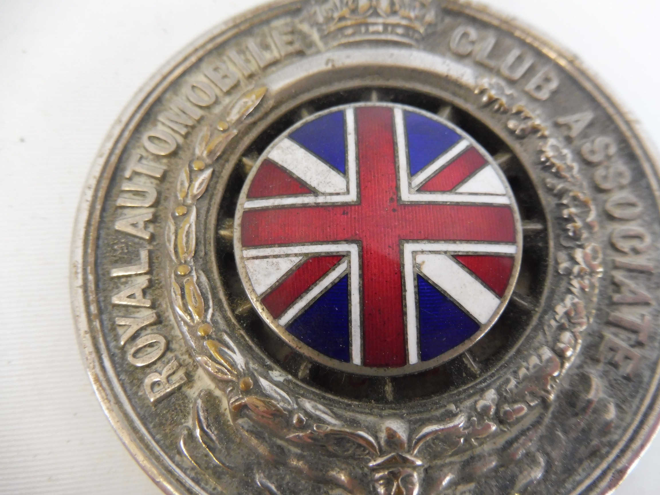 A small Royal Automobile Club Associate car badge with good enamel union jack centre, no. N5 5251, - Image 2 of 3