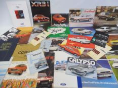 A quantity of Ford car brochures including Prefect, Zephyr etc.