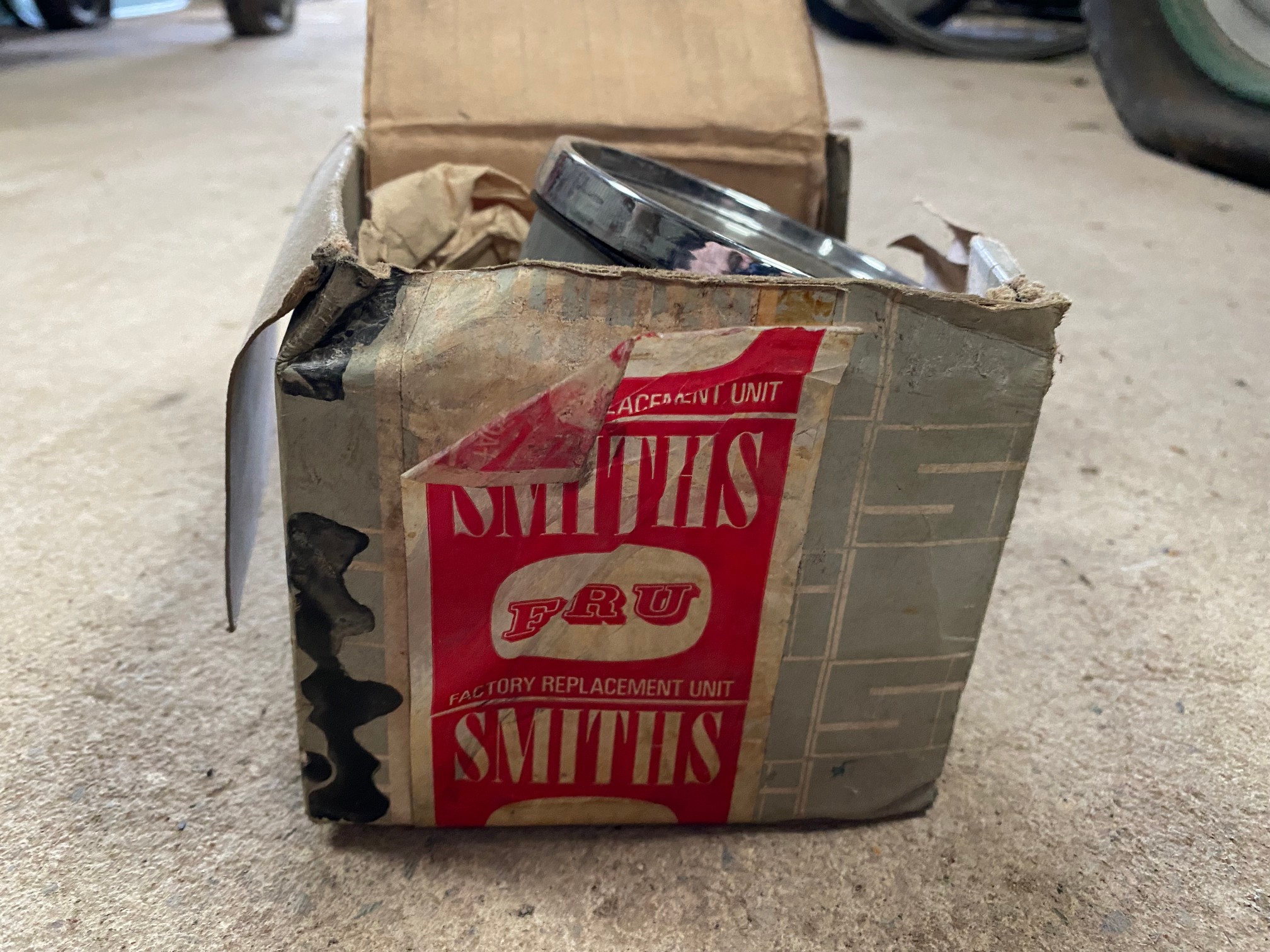 A boxed Smiths 0-110 mph black faced speedometer. - Image 2 of 3