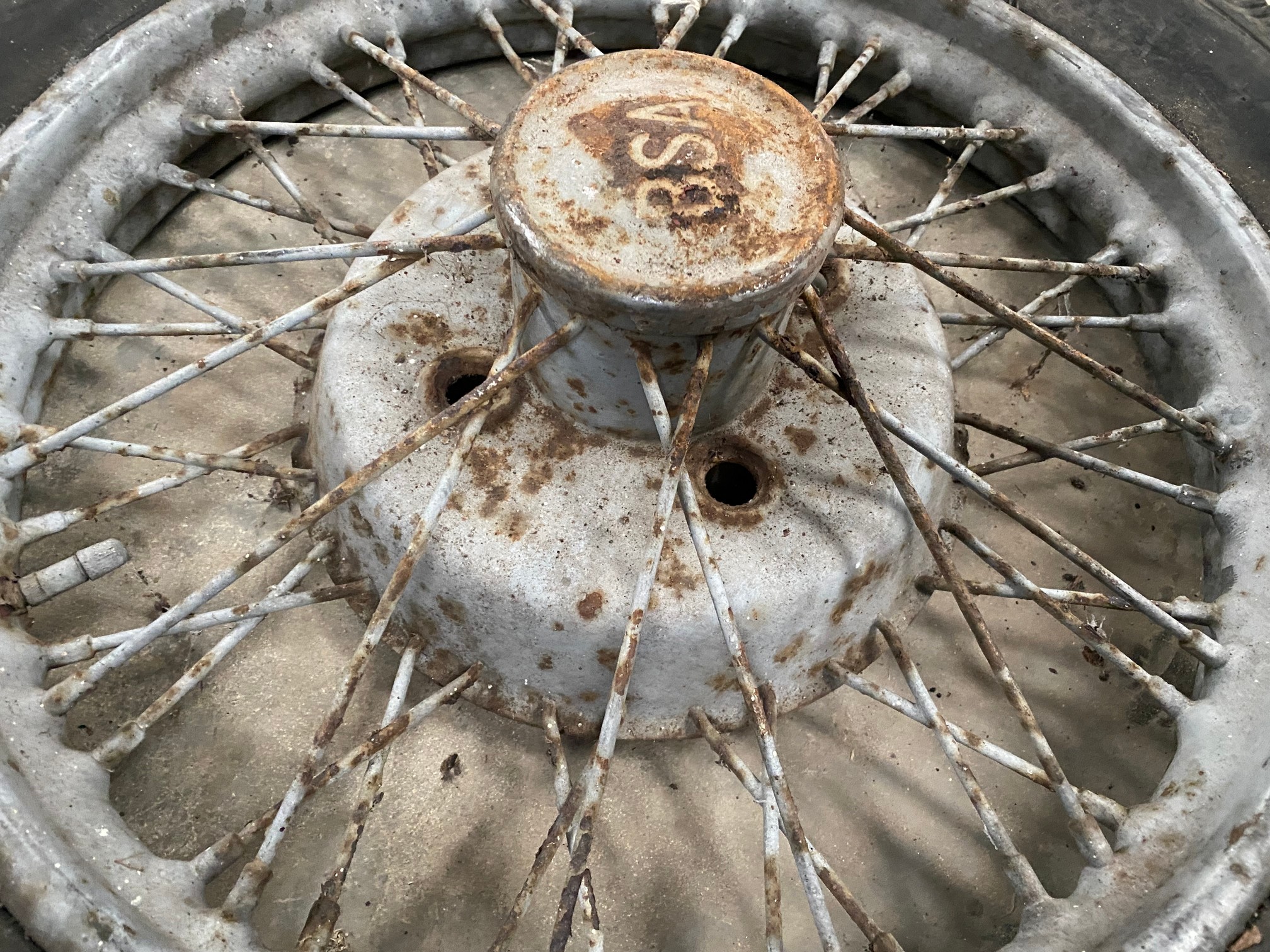 Two pre-war BSA car wire wheels. - Image 2 of 3