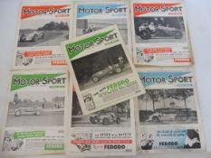 Motor Sport Magazine 1937 (Volume 13), seven copies, March, April, June and September-December,