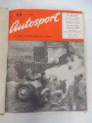 Autosport Volume 2, January - June1951, cloth bound, 26 issues.