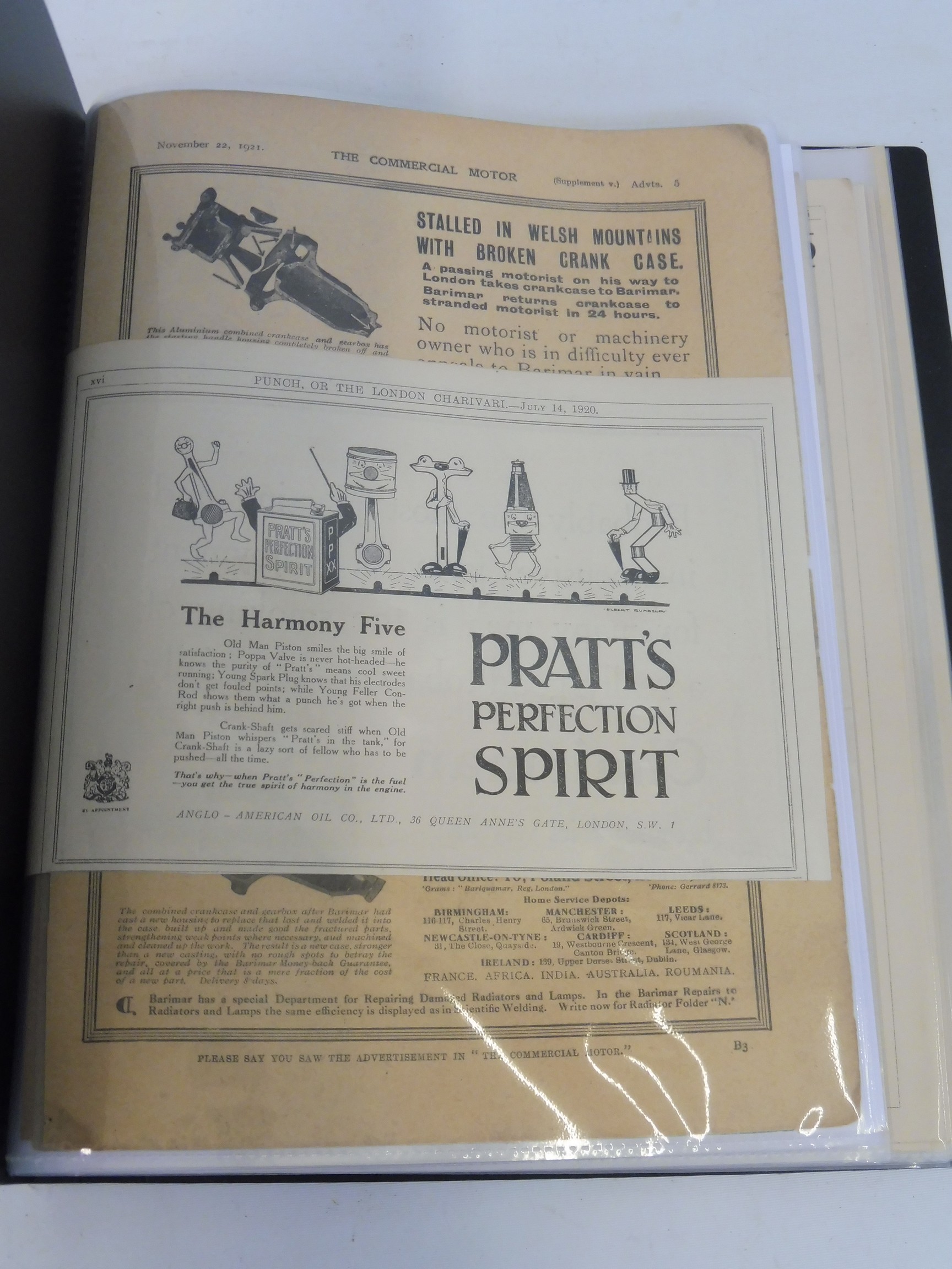 Pratts - a folio of original car magazine advertisements, 1920-1934, approx. 66.