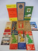 A selection of assorted early maps including Michelin with Mr Bibendum images to the front.