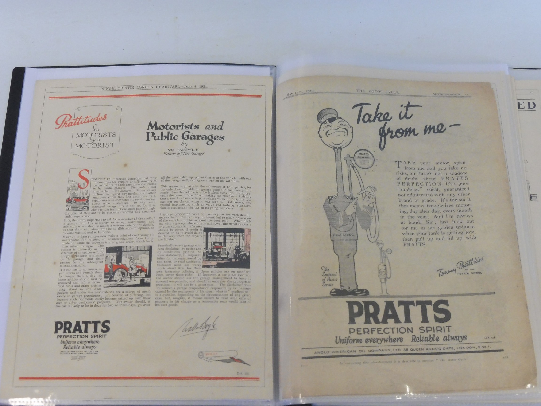 Pratts - a folio of original car magazine advertisements, 1920-1934, approx. 66. - Image 4 of 6