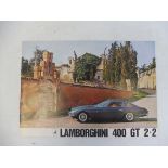 A rare Lamborghini 400 GT 2+2 sales brochure.