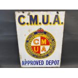 A Commercial Motor Users Association Approved Depot double sided enamel sign, 18 x 24".