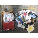 Two boxes of motoring catalogues from Bonhams, Sothebys etc.