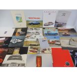 A selection of British car brochures including Bristol, BRM, Maries, MG, Morgan, Panther, TVR etc.